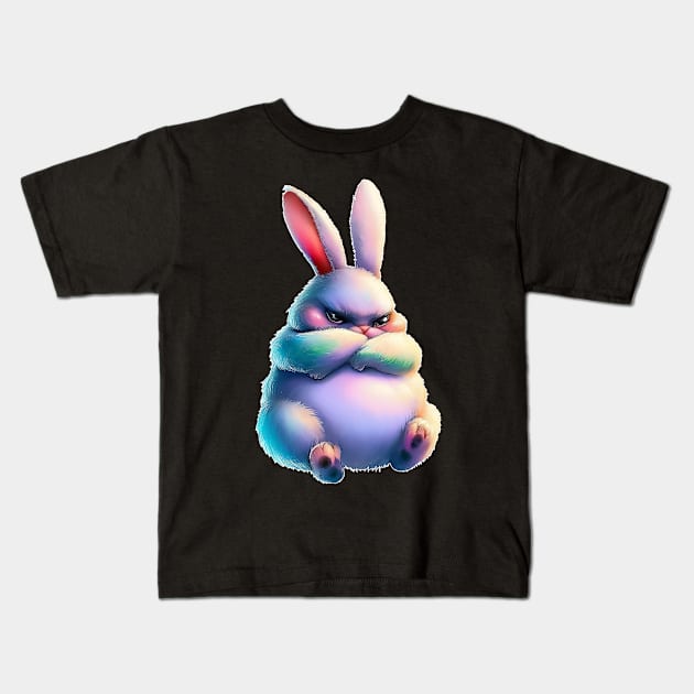 Angry rabbit Kids T-Shirt by TomFrontierArt